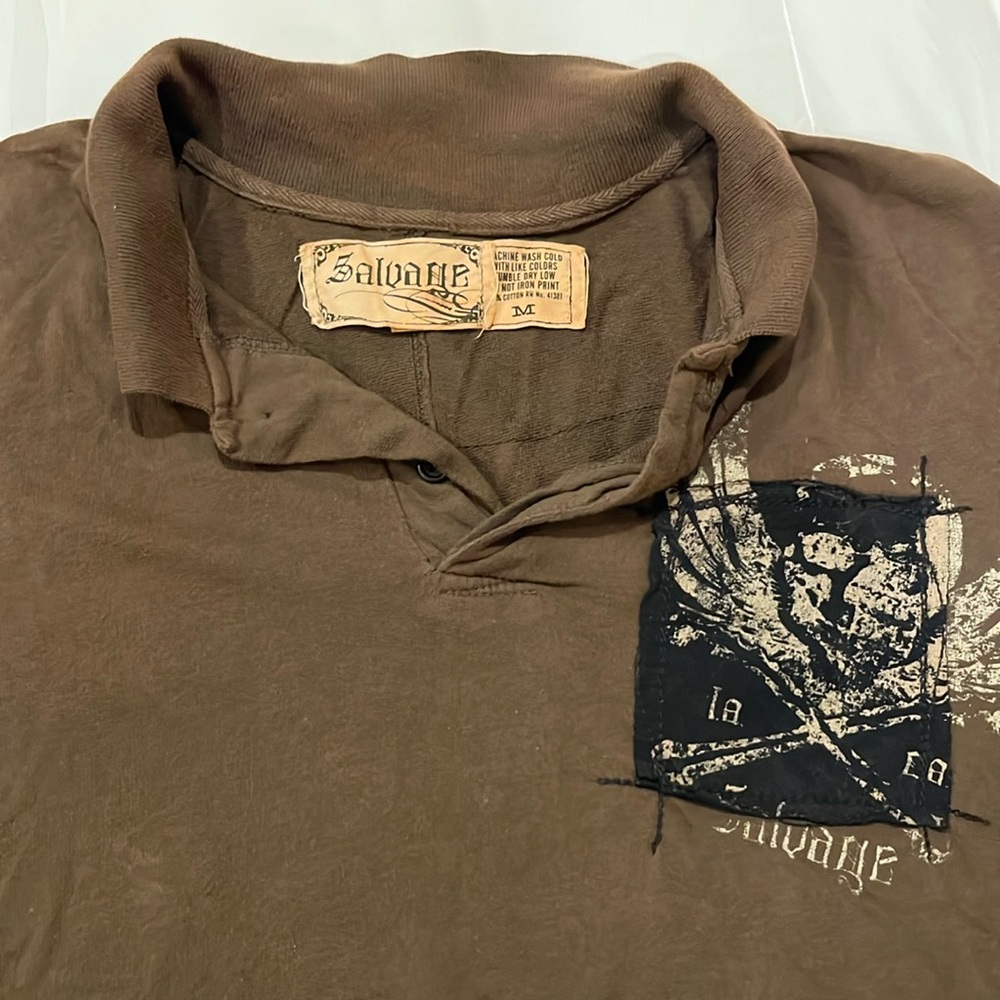 Salvage men’s size medium polo shirt